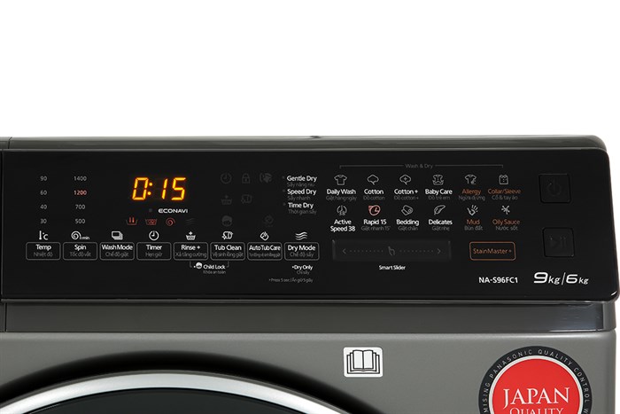 Máy giặt sấy Panasonic Inverter giặt 9 kg sấy 6 kg NA-S96FC1LVT